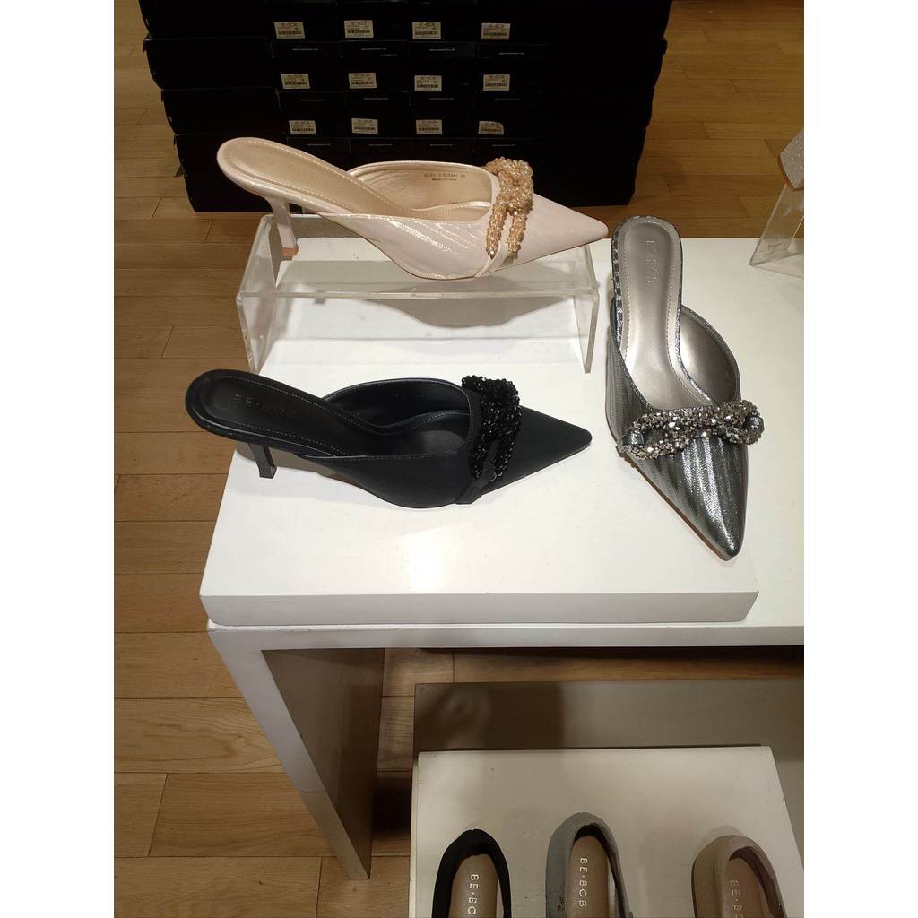 BE BOB ‼️ sandal selop wanita heels mewah
