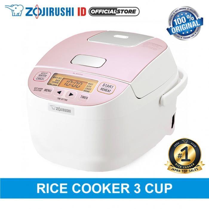 FREE TUMBLER - RICE COOKER 0.5 Liter ZOJIRUSHI NL-BGQ05 WHITE PINK Panci Super Tebal