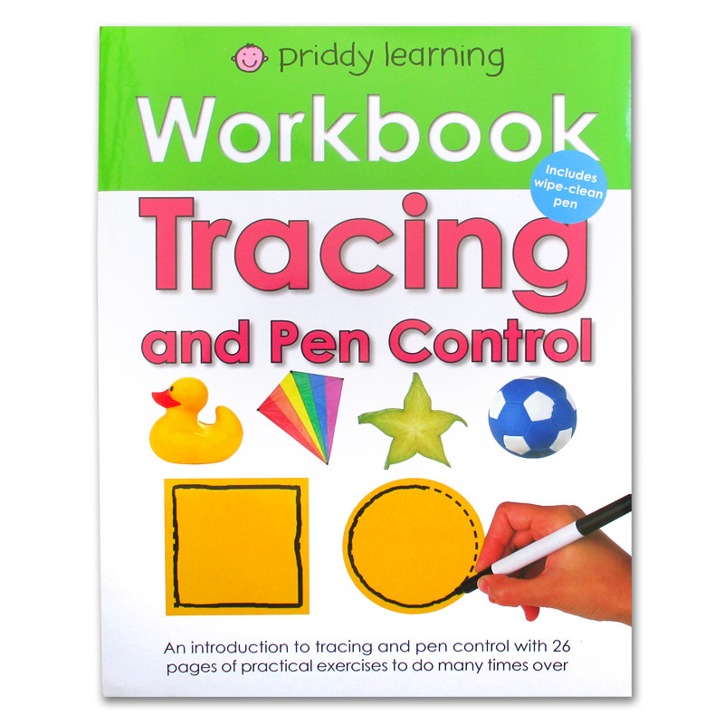 Priddy Books Workbook Tracing and Pen Control Wipe Clean Activities Book With Pen