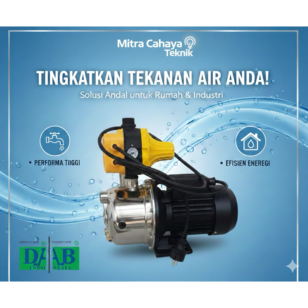 Mesin Pompa Air Dorong Dab BS 370 SS Booster Pump