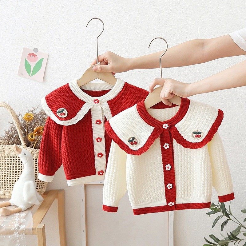 BLASFAS Kardigan Cardigan Anak Perempuan Impor / Sweater Outer Anak Cewek Halus Tebal  / Baju Rajut 