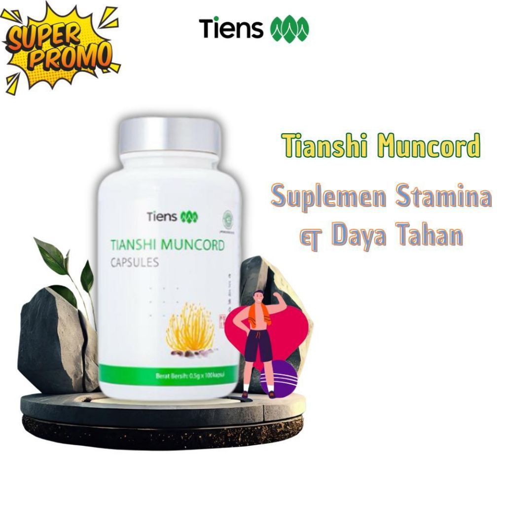 Suplemen Tiens Tianshi Muncord Cordyceps Capsules kapsul Stamina Pria Herbal Bpom bapak super greng 