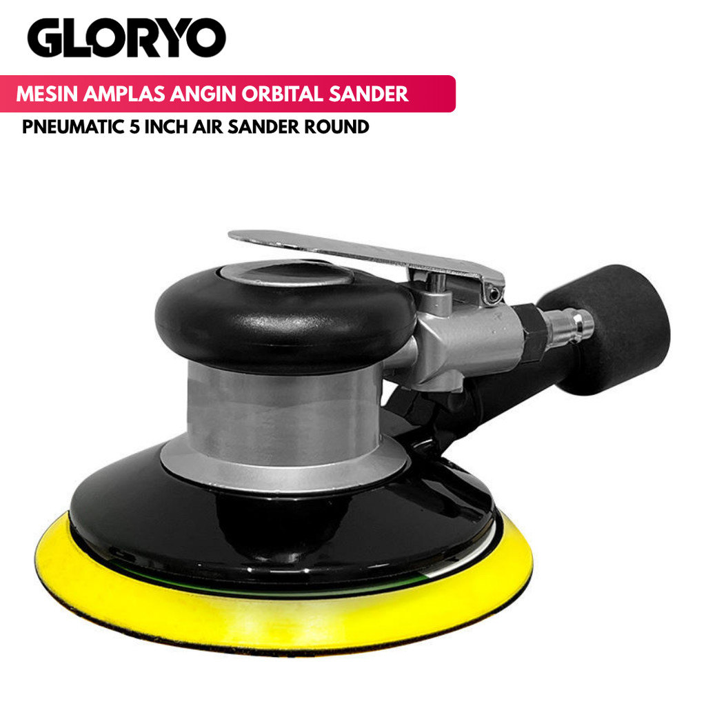 Gloryo Mesin Amplas Angin Orbital Sander Pneumatic 5 Inch Air Sander Round