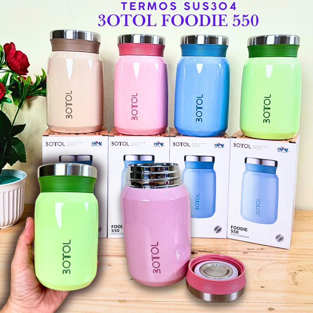 Botol Minum Tumbler Termos Stainless SUS304 3OTOL Foodie 550ml Thermos Vacuum Air Panas Dingin Es Ba