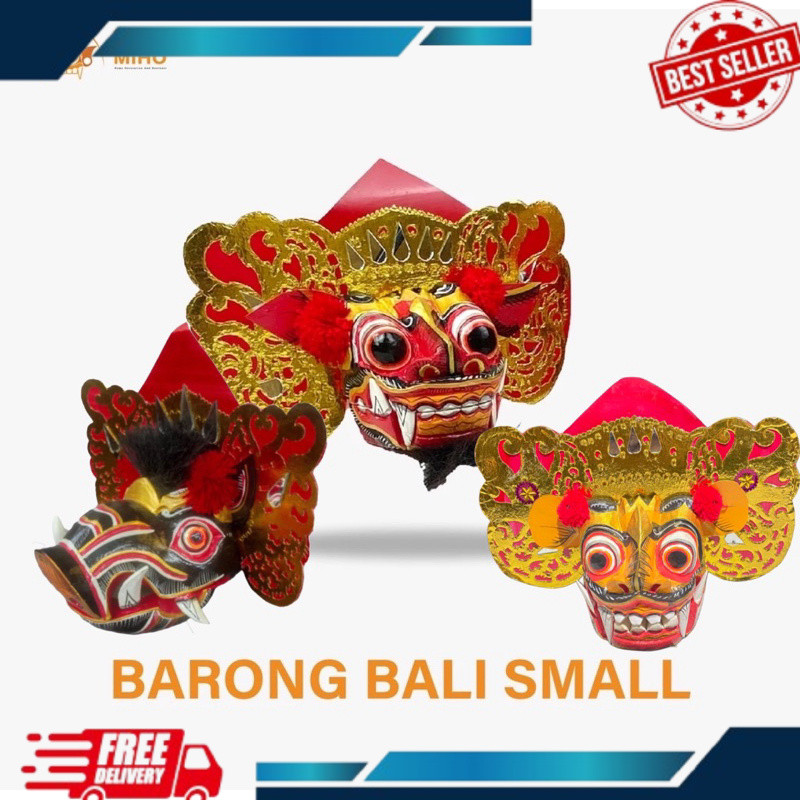 Topeng Barong- Tapel Barong - Barong Bali - Miniature Barong - Kerajinan Bali - Topeng Kayu - Tapel 