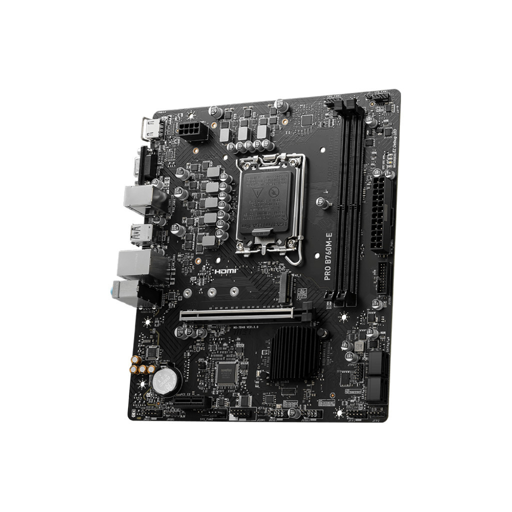 MSI PRO B760M-E DDR5 | MOTHERBOARD INTEL B760 LGA1700 DDR5 mATX