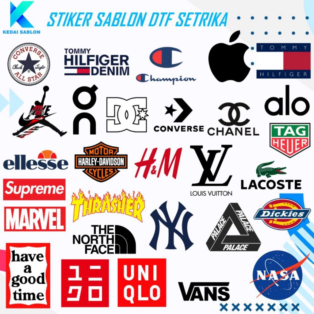 Logo Sablon DTF Setrika Sablon DTF Stiker Setrika Sablon DTF