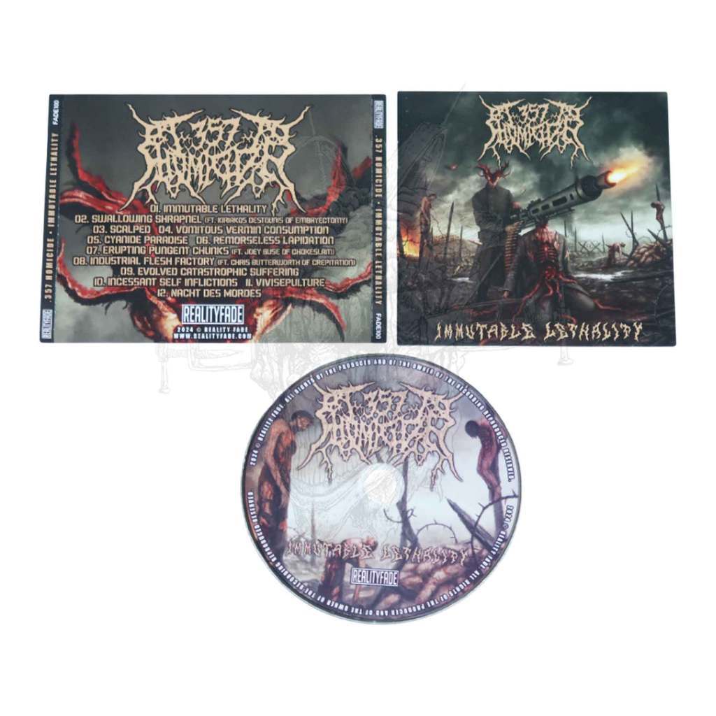 ORIGINAL & BERLISENSI - CD - .357 HOMICIDE - IMMUTABLE LETHALITY | SLAM/BRUTAL DEATH METAL | EXTREME