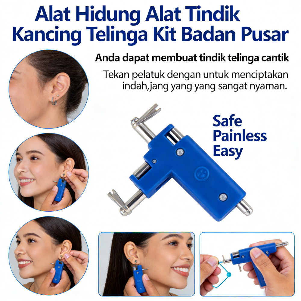 Tindik Telinga+Anting Berlaku Untuk Pusar Hidung Tindik Alat Set