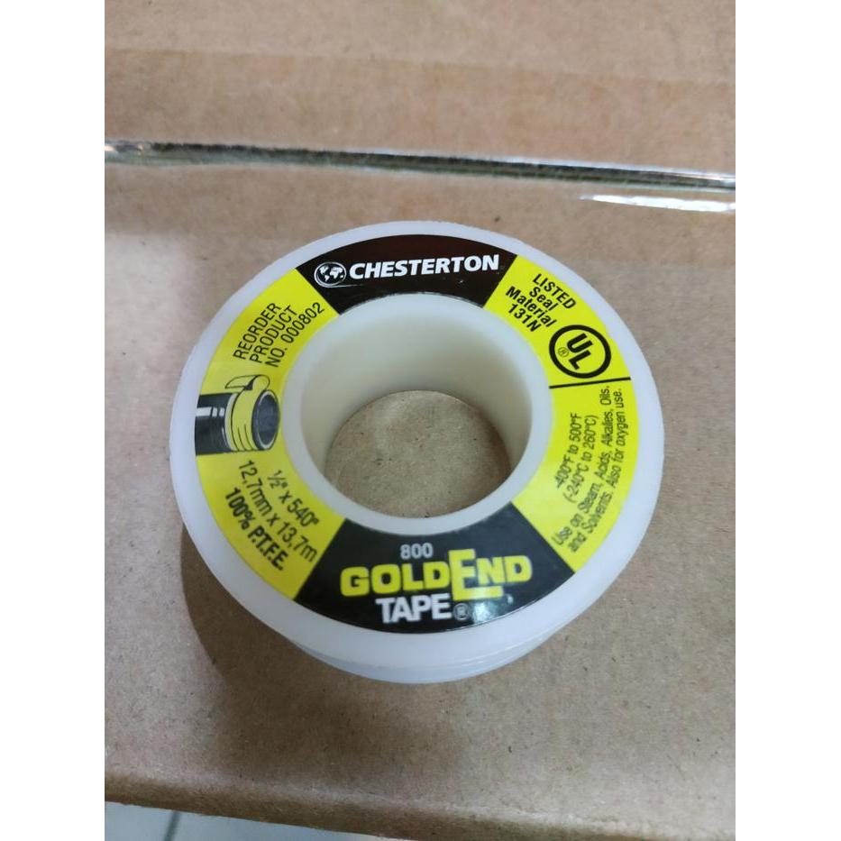 Seal tape chesterton GOLD END untuk pipa gas. - panjang 32.9m terlaris