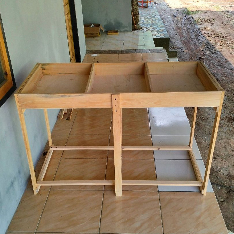 Meja Dagang Meja  Tempat Jualan /  Tempat Rak Buah / Rak Sayur 1 Susun display