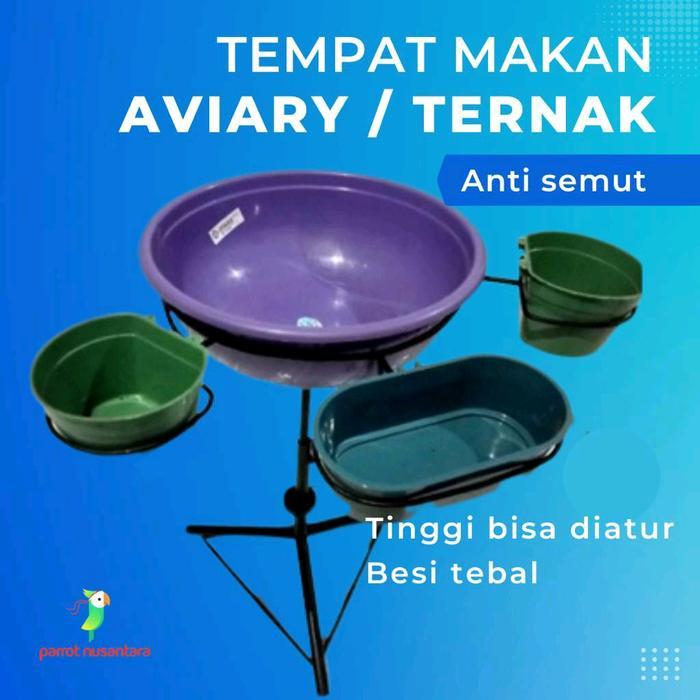 Tempat Pakan Ternak Burung Murai Aviary Ternak Anti Semut Tinggi Bisa Diatur - -, -