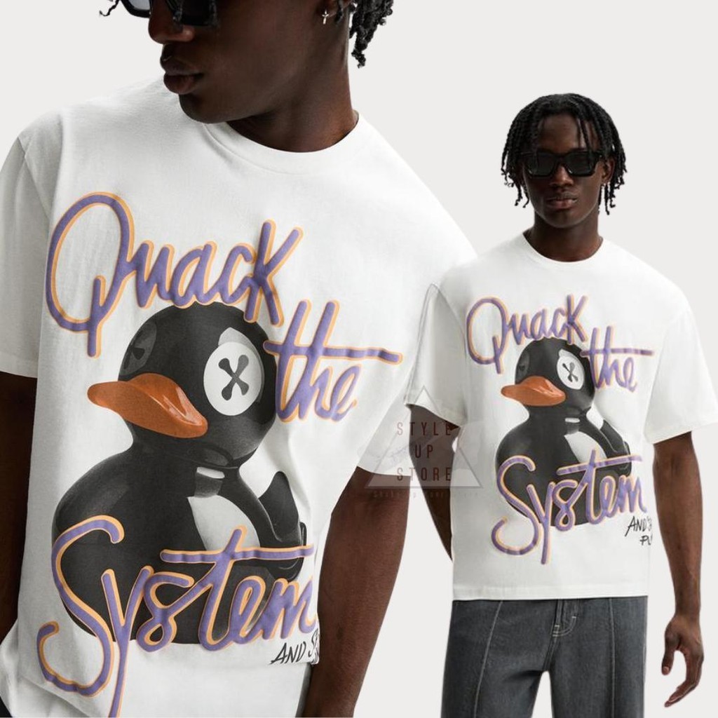 [ STYLEUPSTORE [ BERSHKA Oversize Unisex Tshirt - Kaos Duck
