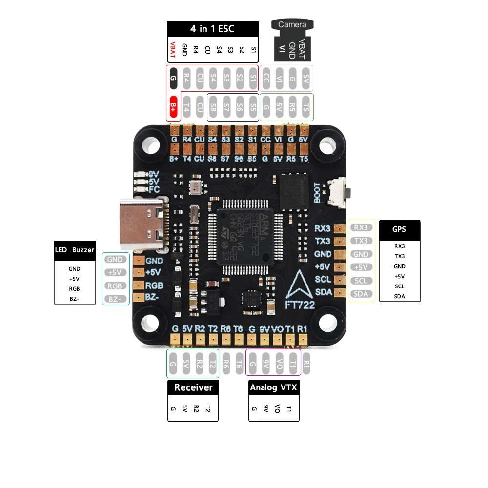 F405 F405/ F7 F722 Flight Controller / F4 V3S Plus FC + 60A 4in1 _S  30.5*30.5mm For RC FPV Racer Dr