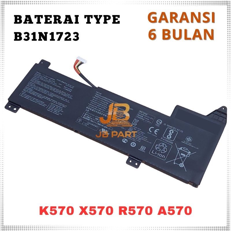 Baterai For Asus X570ZD X570FD FX570ZD-DM196T FX570UD-I7G1050 B31N1723 -JBPART