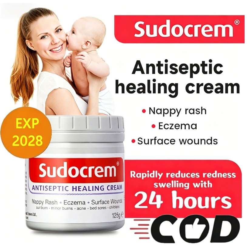 125g Authentic SUDOCREM Antiseptic Skin Cream Nappy Rash Relief-Baby Care Cream-Jerawat Ruam Popok C