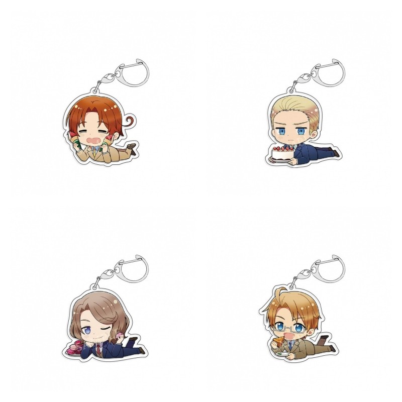Hetalia: Axis Powers Anime Figure Feliciano Vargas Ludwig Acrylic Keyains aracter Arthur Kirkland Ke