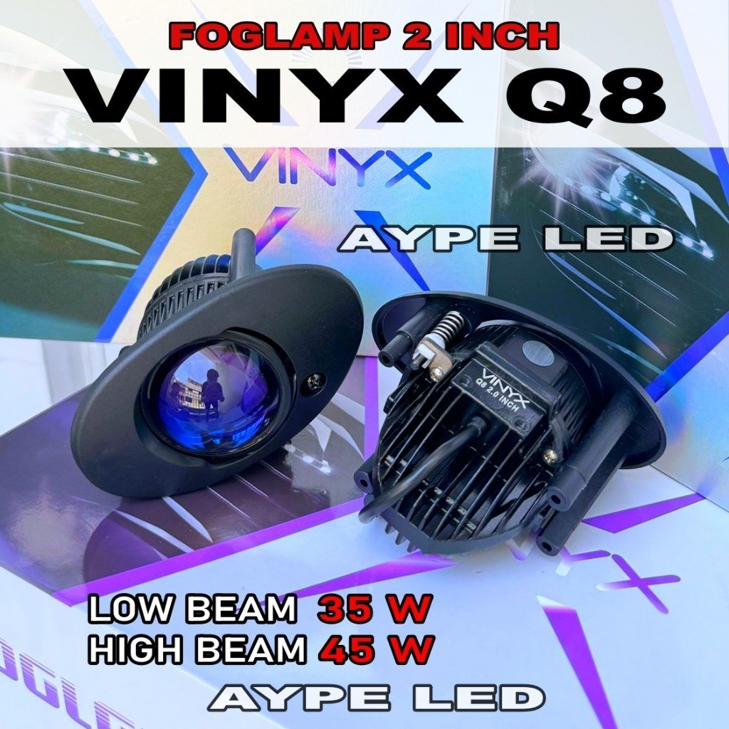 ORIGINAL BILED FOGLAMP 2 INCH HONDA OVAL VINYX Q8 PNP 1 WARNA DAN 3 WARNA HIGH LOO FOGLAMP MOBIL HON