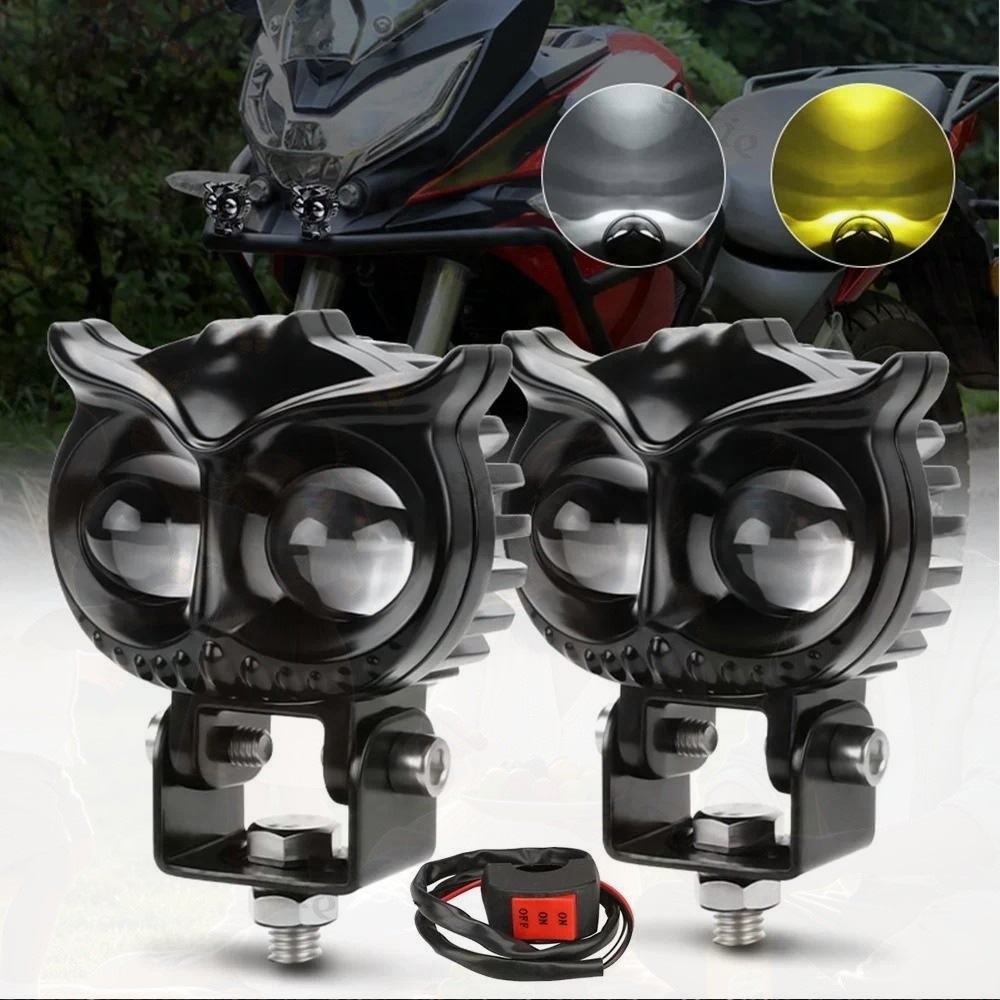 Lampu Tembak Laser Owl Cr7 Led D2 2 Warna High Low / Lampu Tembak Sorot Burung Hantu Lampu Tembak Mo