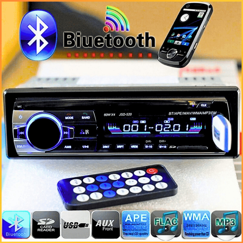 (mahalani01) COD Taffware JSD-520 Tape Mobil Bluetooth Full Bass Audio MP3 Player Grandmax Pickup Tr