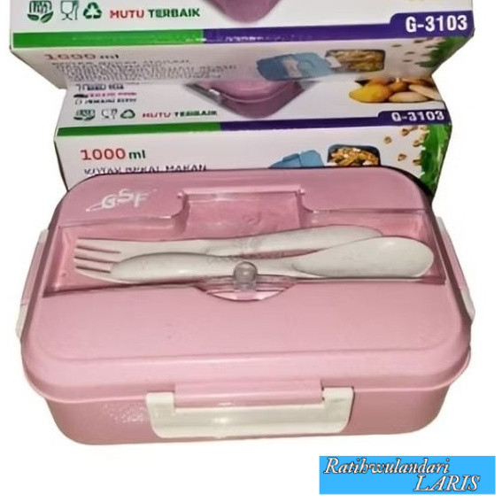 ET013 TEMPAT BEKAL MAKAN KOTAK MAKAN PINK  GSF G-3103