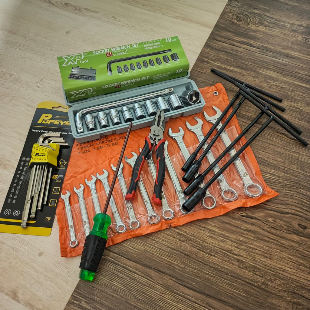 PAKET Kunci Lengkap full set / Alat Bengkel Murah / Tools / Peralatan Bengkel