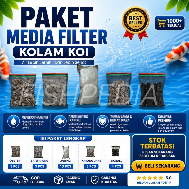 Paket Media Filter Kolam Koi Lengkap & Siap Pakai
