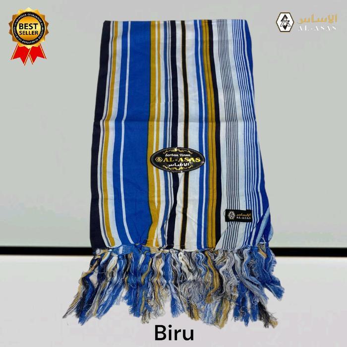Tik Tak Cus  -  AL ASAS Sorban Yaman Printing Rida Yaman Motif Salur Super Rayon 200cm x 100cm Nyama