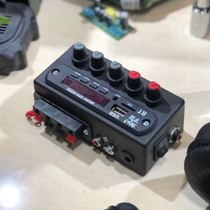 ( Sedang Promo ) Ampli Mini Bluetooth Karaoke 5V-12V Super Bass