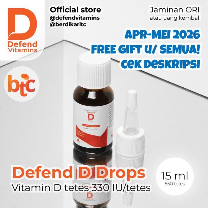 Defend D Drops 15ml Vitamin D3 tetes untuk bayi/anak/dewasa