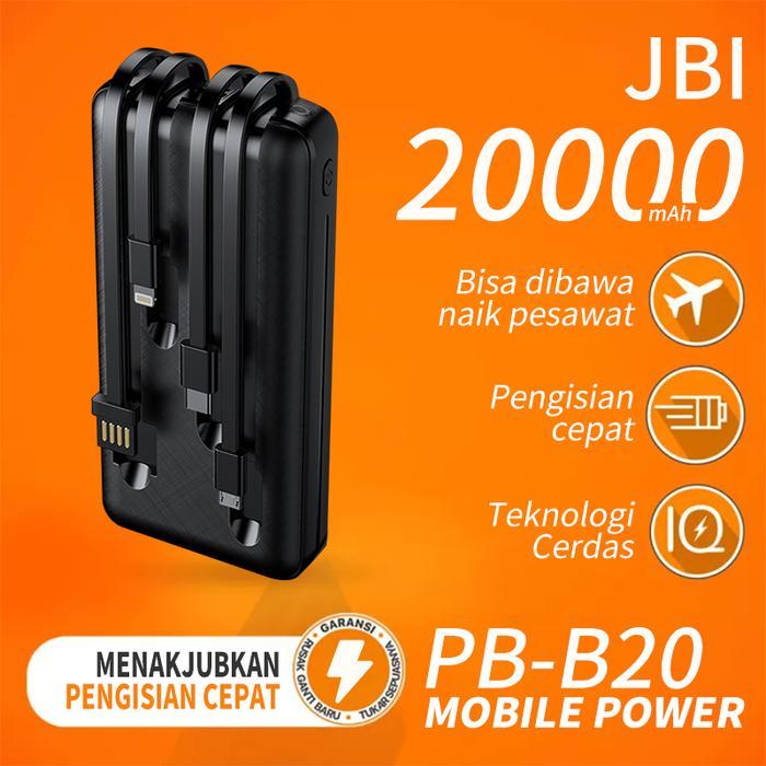Power Bank 20000 mAh 10000 mAh with Senter Kabel Data Iphone - 20000 mAh