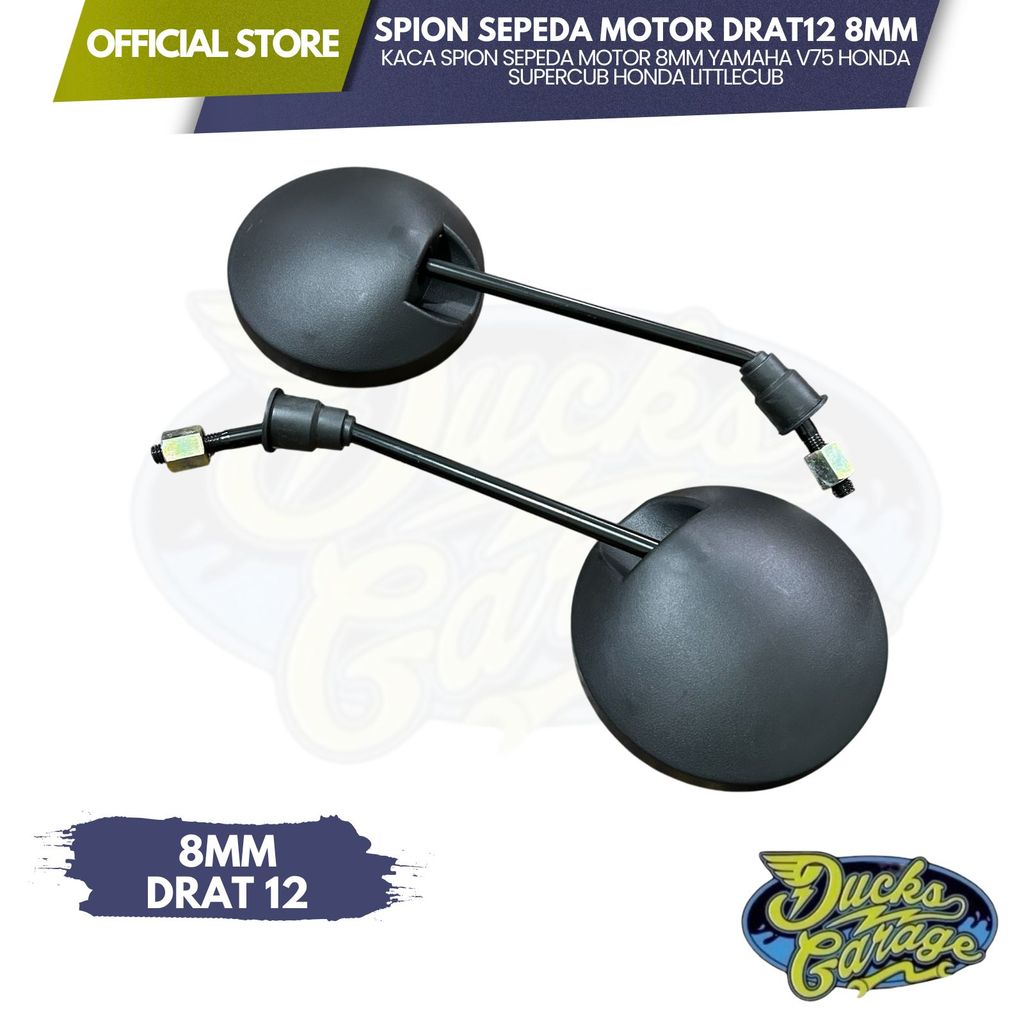 Spion Drat 12 8Mm Sepede Motor Honda Supercup C700 C800 Little Cub Yahama V75 V80 Bulat