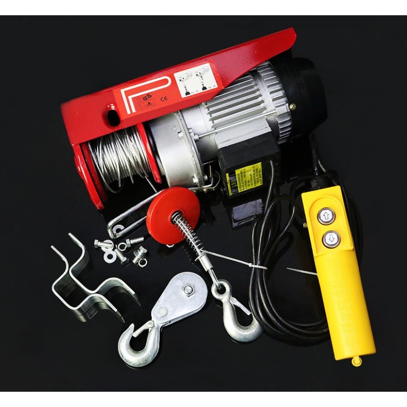 lekmeen- Mini Lift Electric Hoist Japan Alat Derek Elektrik Reel Double Hook 300 Kg
