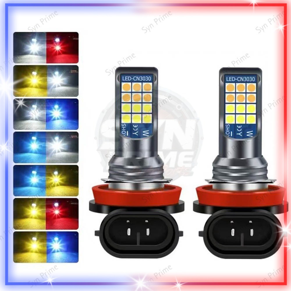 2Buah LampuKabut LED H11 H8 H16(JP) Bohlam untuk Avanza Xenia Calya Agya Brio Lampu Berkendara Depan