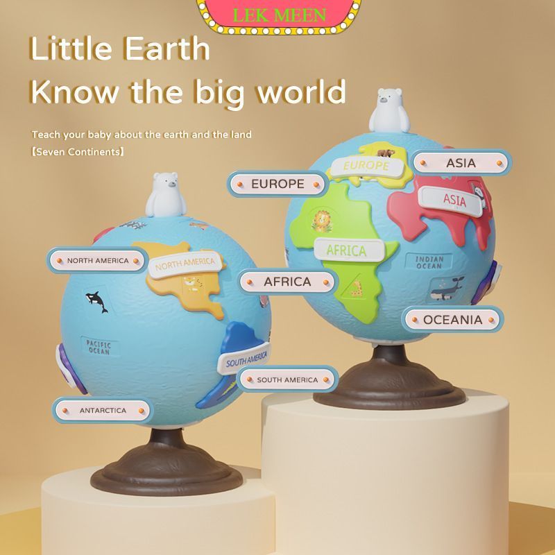lekmeen- Mainan Puzzle Globe Puzzle Bola Dunia Untuk Edukasi