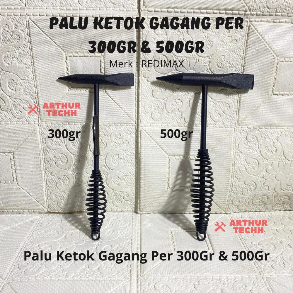 REDIMAX Palu Ketok VER 300GR & 500GR | Palu Ketok Gagang Per / Besi 300gr & 500gr