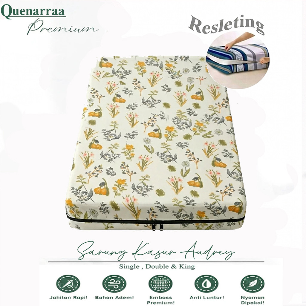 Sarung Kasur Resleting 180x200x T 25/30/35Cm