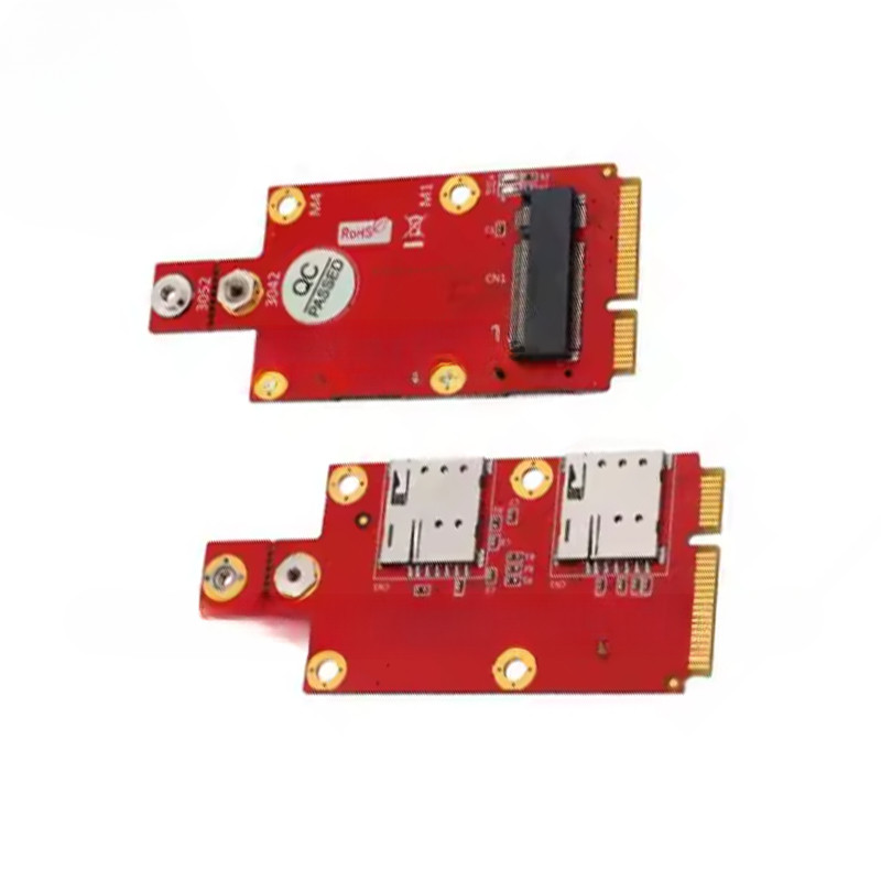 1PCS NGFF M2 Key B to Mini PCIe Mini PCIE Adapter with Dual NANO SIM Card Slot for 3G 4G 5G NGFF Mod