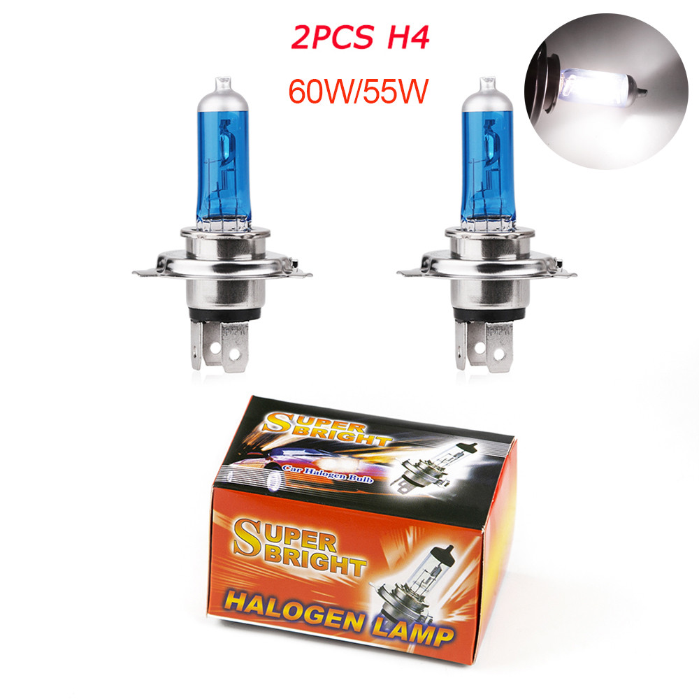 LED H4 High and Low Beam Halogen Bulb Car 60/55w 12v White Light P43t Light Headlight Lamp 6000k 55w