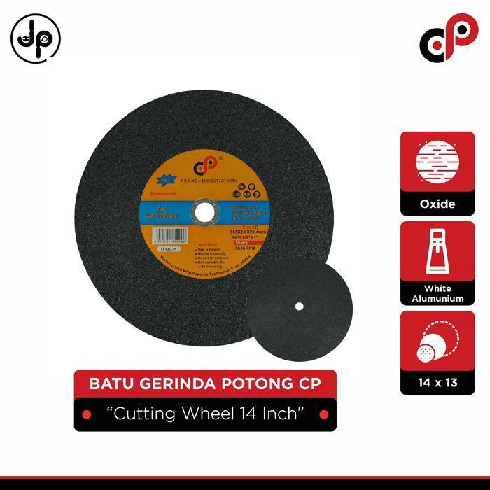 RIDELOOK Batu Amplas Gerinda Bulat Potong 14 Inch x 3 CP | Cutting Wheel Besi Poles Gurinda Duduk
