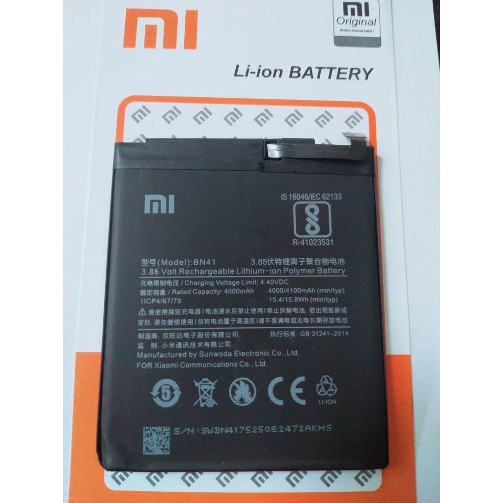 Baterai Batre Xiaomi Redmi Note 4 BN41 BN 41 redmi note 4