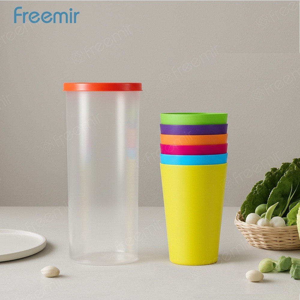 freemir set Gelas Cantik 7pcs RAINBOW GLASS ACC14