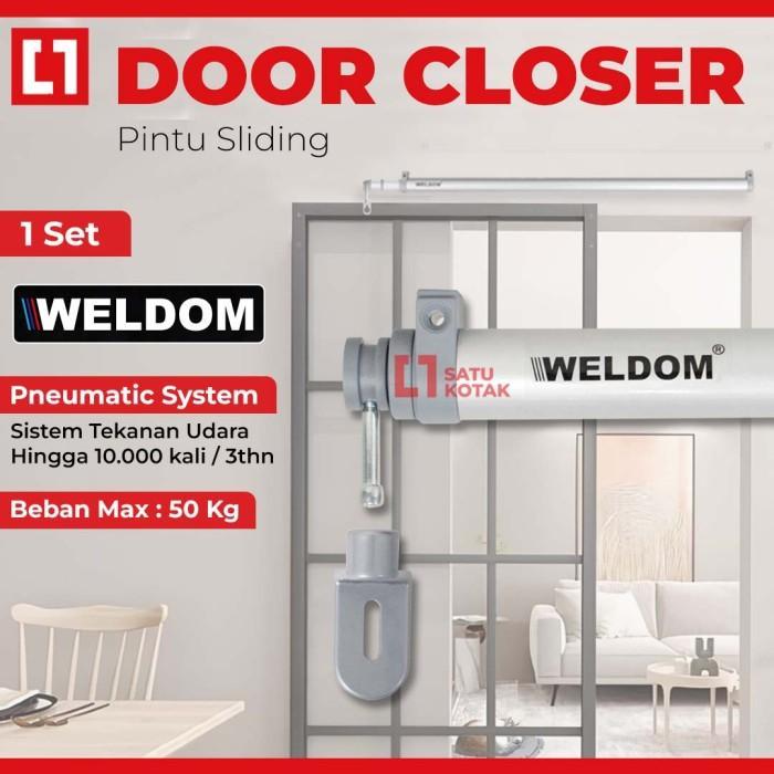 toko yndtks WELDOM Rail Door Closer Sliding Rel Penutup Pintu Geser Otomatis TERLARIS