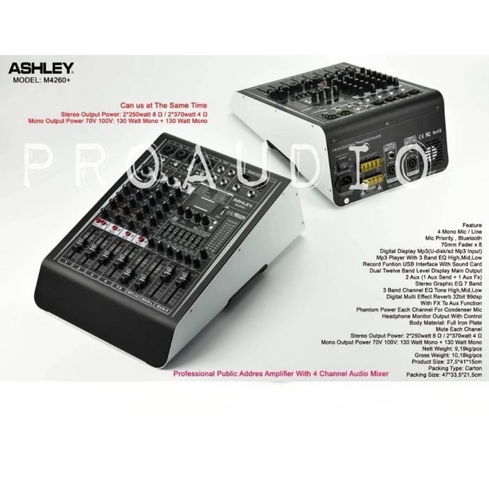 Power Mixer Ashley 4 Channel M 4260 + M4260 + M4260+ Ashley Original