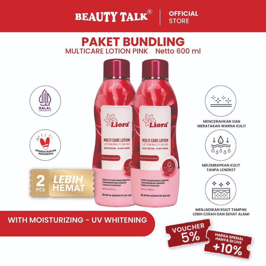 LIORA [Bundling Hemat 2Pcs] Multi Care Lotion - 600 ML