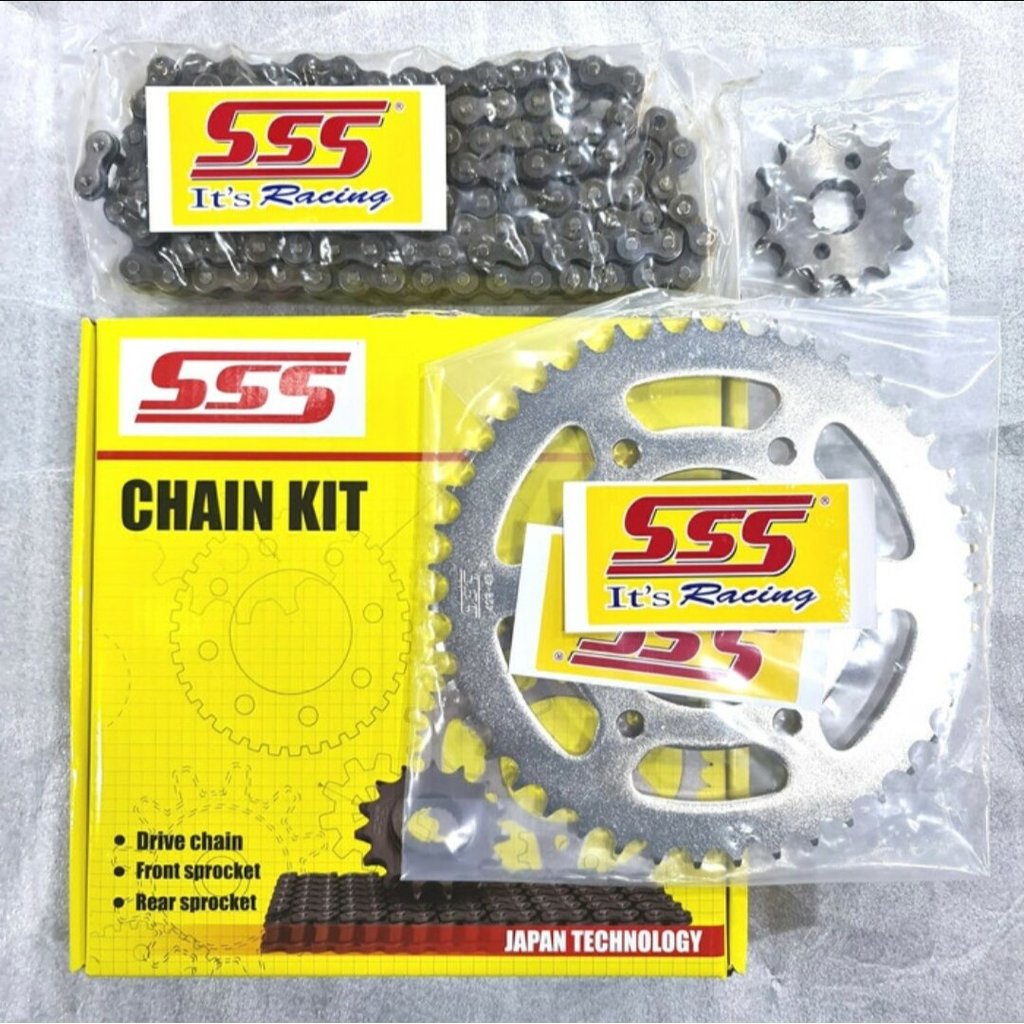 Gear Set SSS Supra X 125/Kharisma / Chain Kit SSS / Standard Racing Termurah SSS
