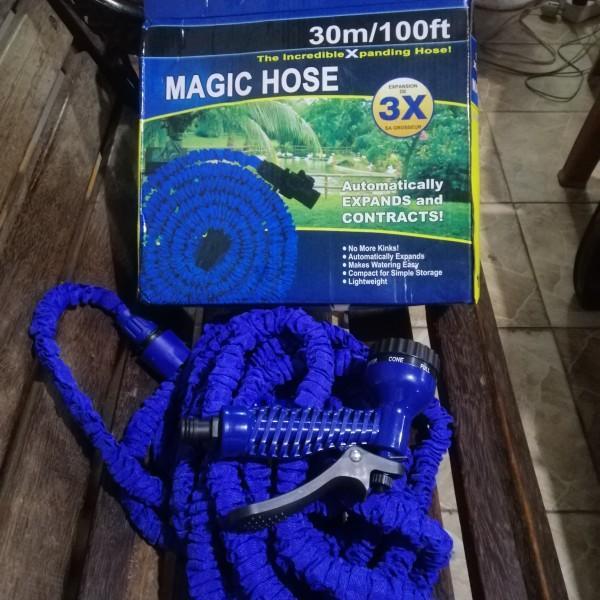 Magic Hose 30m / Semprotan Selang Fleksibel Elastis Selang Taman Mobil