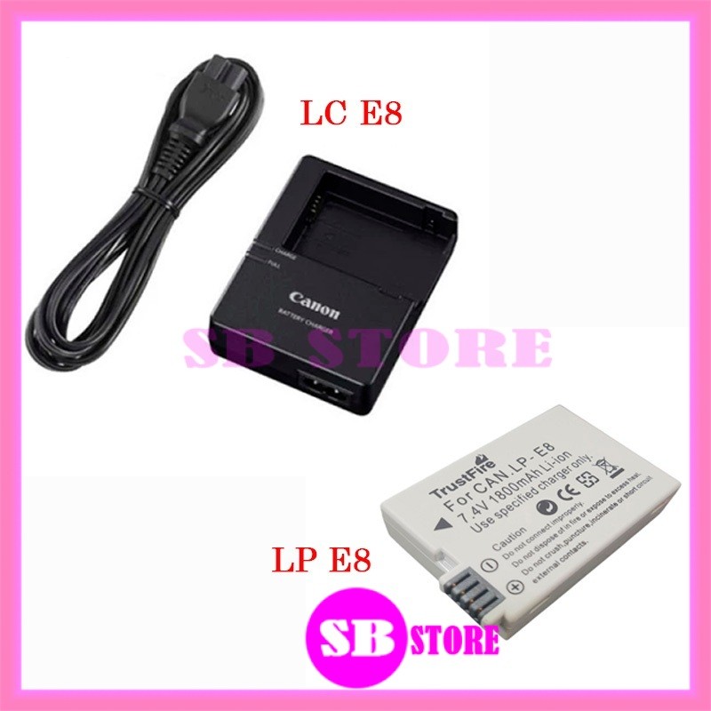 [SB] Charger Canon LC E8 LC-E8E LC-E8C Untuk Baterai LP E8 Kamera 550D 600D 650D 700D kiss x5