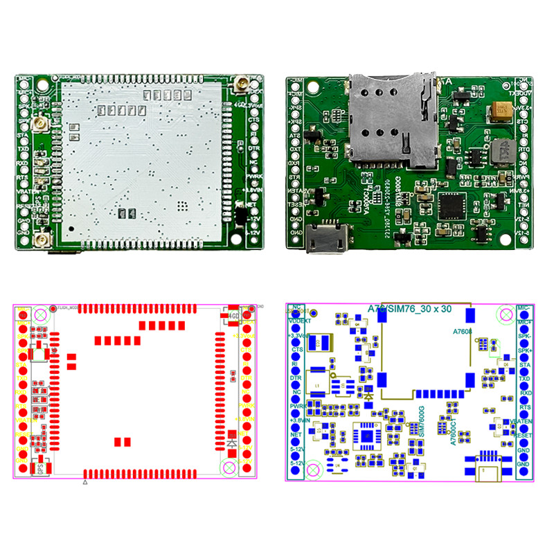 SIMCOM 4G CAT1 SIM7600G Core Board SIM7600G 4G CAT1 Core Board LTE CAT1 Voice GNSS DD-MCore-SIM7600G