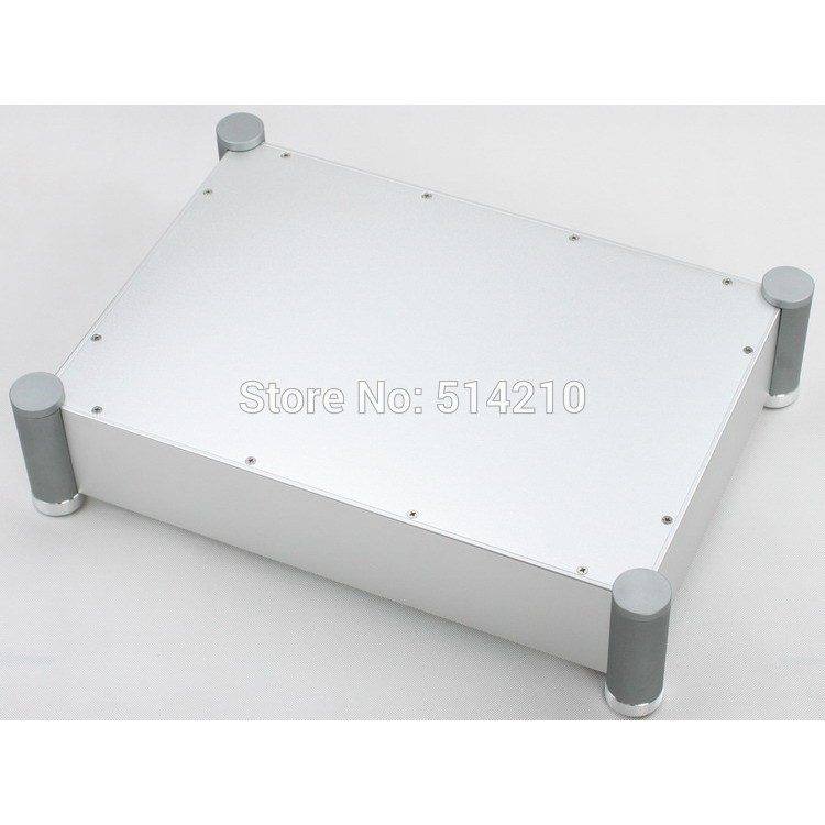 NEW Full aluminum silver power amplifier enclosure tube chassis/AMPbox DIY YA60